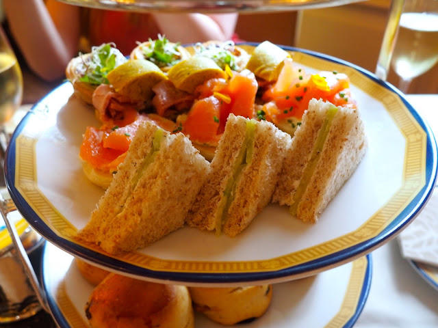 Savoury tea sandwiches layer of the Tiffany's Afternoon Tea at The Peninsula, Hong Kong