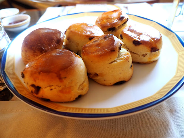 Cream tea scones layer of the Tiffany's Afternoon Tea tier at The Peninsula, Hong Kong