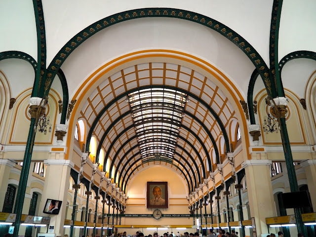 Interior of Ho Chi Minh City Post Office, Vietnam