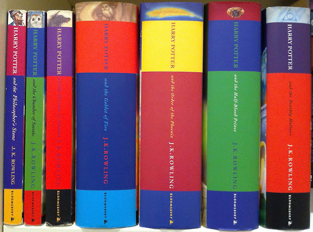 Harry Potter series original UK book covers