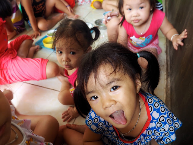 Young children in the local kindergarten on an island near Nha Trang, Vietnam