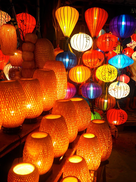 Coloured lanterns in Hoi An night market, Vietnam