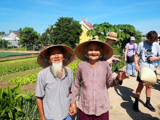 Elderly married Vietnamese couple living in the countryside around Hoi An, Vietnam