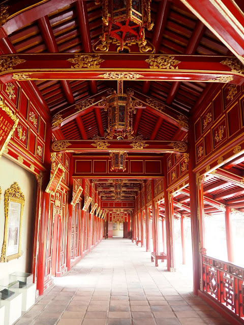 Details inside the Imperial Citadel, Hue, Vietnam