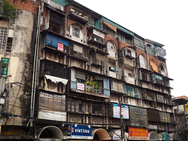 Buildings in the Old Quarter of Hanoi, Vietnam