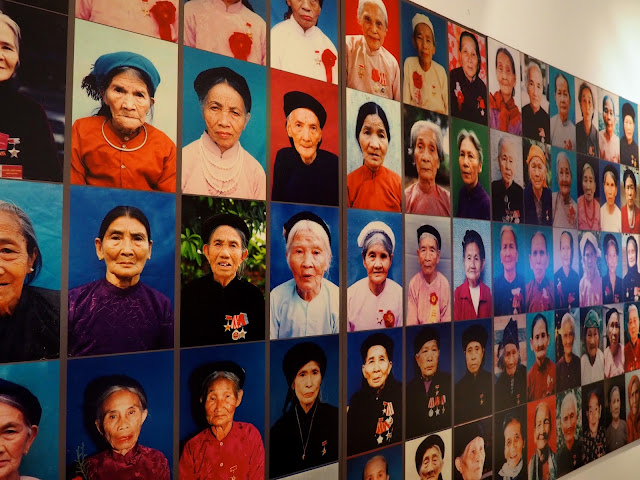 Portraits of Heroic Vietnamese Mothers in the Women's Museum in Hanoi, Vietnam