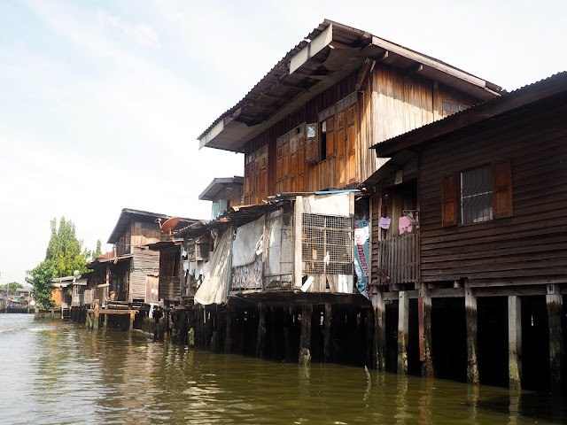 Stilt houses on the canals in Bangkok, Thailand
