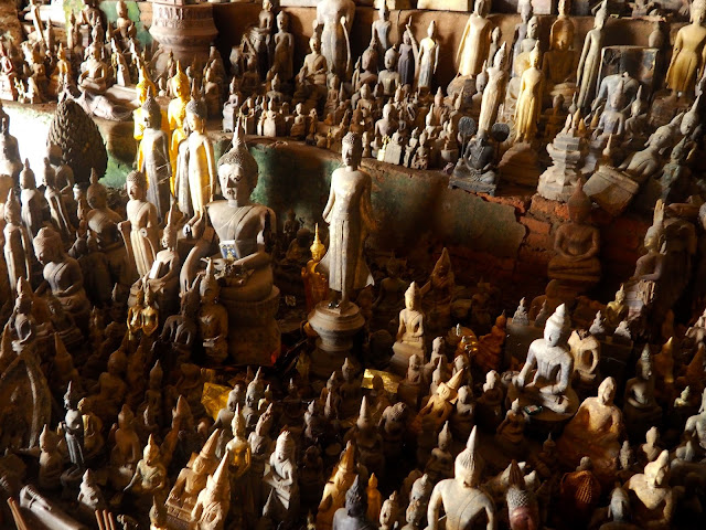 Buddha figurines in the Tham Ting (Pak Ou) cave by the Mekong river, Laos