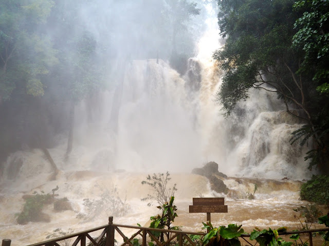 Kuang Si waterfall after a rainstorm near Luang Prabang, Laos