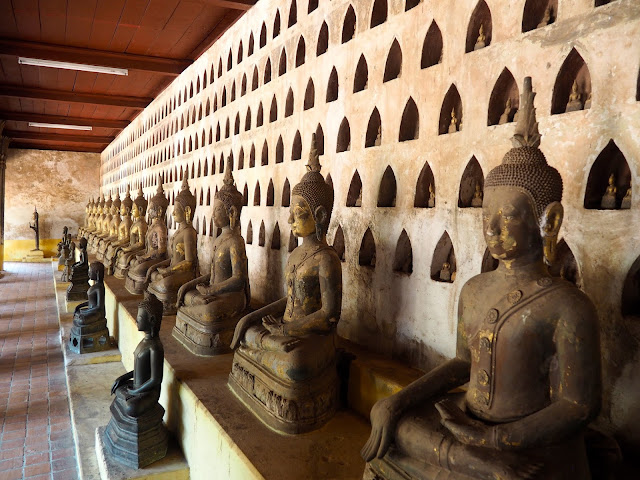 Buddha statues inside Wat Sisaket, Laos