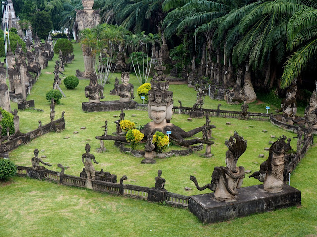 Statues in Buddha Park, outside Vientiane, Laos