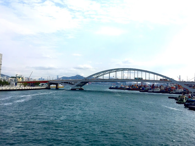 Bridge across the harbour near Jung-gu, Busan, South Korea