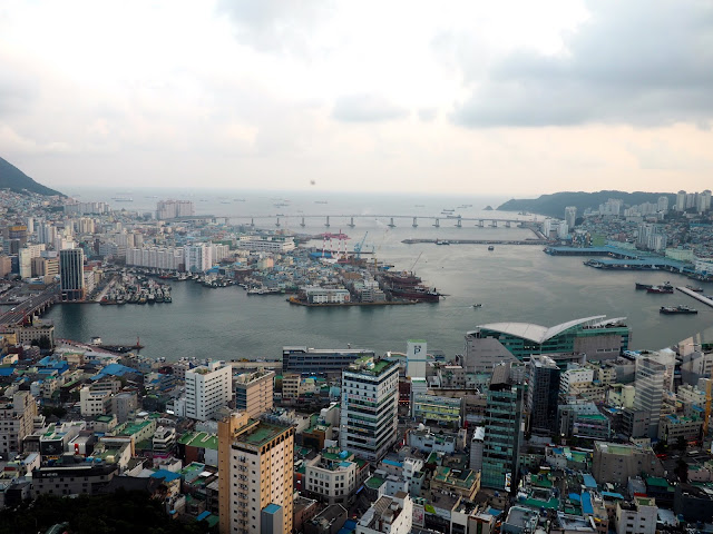 Harbour view from Busan Tower, over Nampo-dong, Busan, South Korea