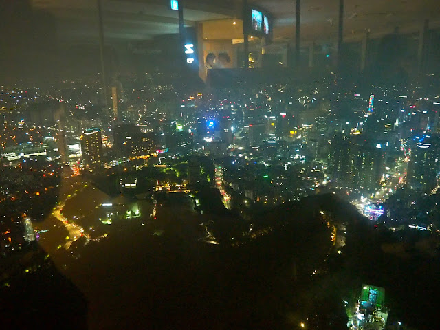 View from N Seoul Tower at night, of Seoul, South Korea