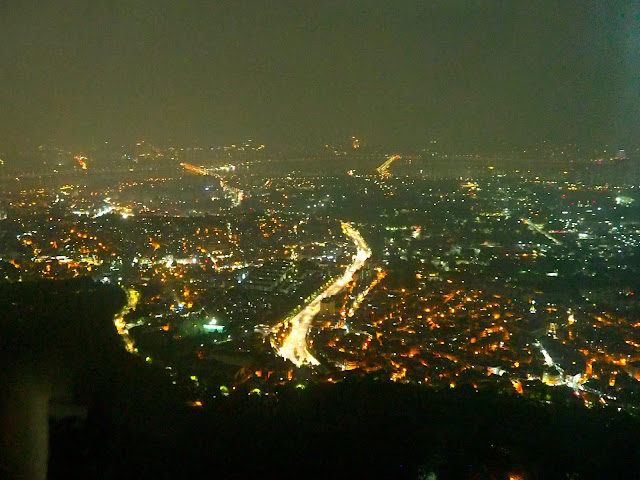 View from N Seoul Tower at night of Seoul, South Korea
