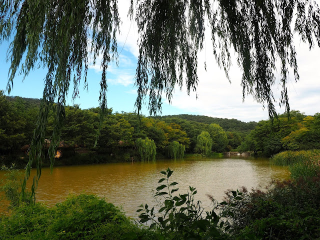View of the river in the Korean Folk Village, Yongin, Gyeonggi-do, South Korea