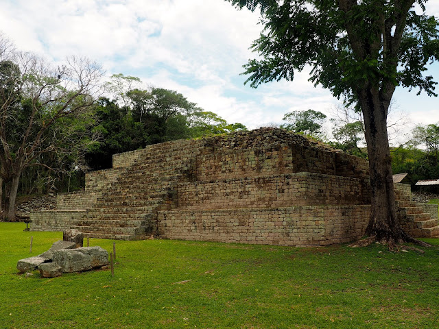 Mayan temple ruins outside Copan, Honduras