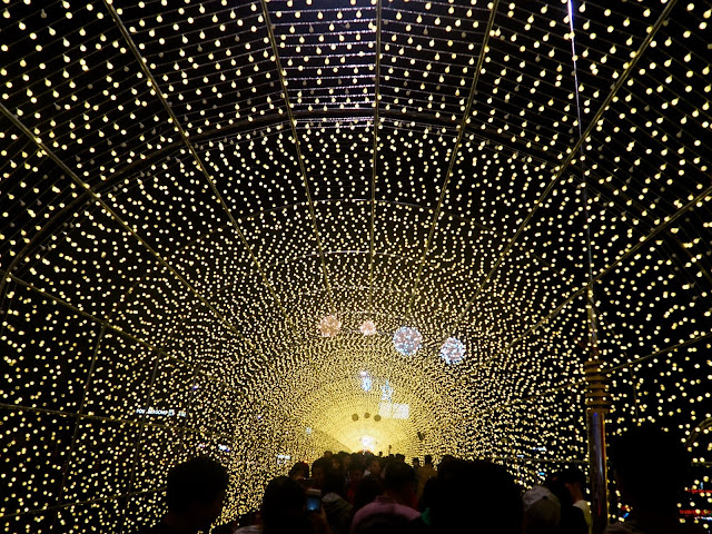 Tunnel of twinkling lights at Jinju Lantern Festival, South Korea