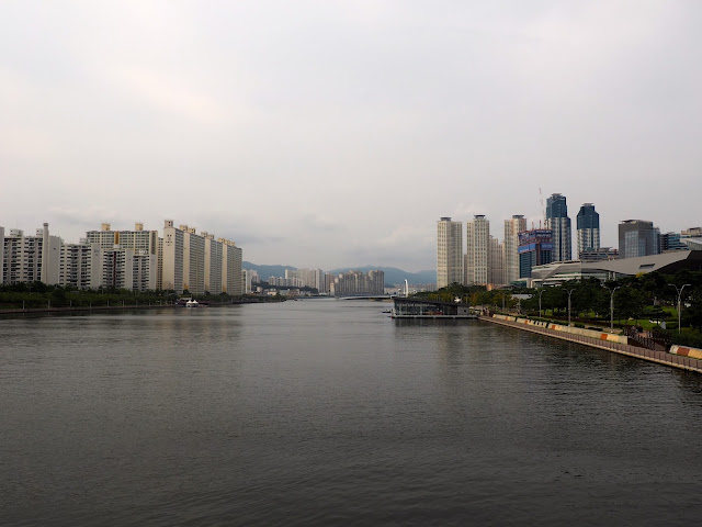 River area next to Centum City shopping mall, Busan, South Korea