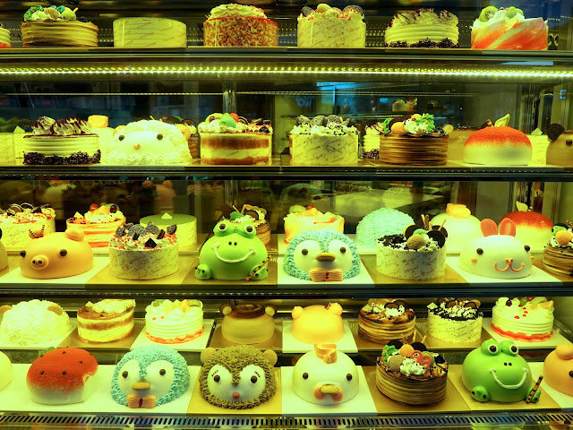 Bakery cake display in Seomyeon, Busan, South Korea