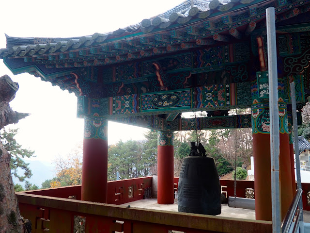 Bell tower of Seokbulsa Temple on Geumjeongsan Mountain, Busan, South Korea