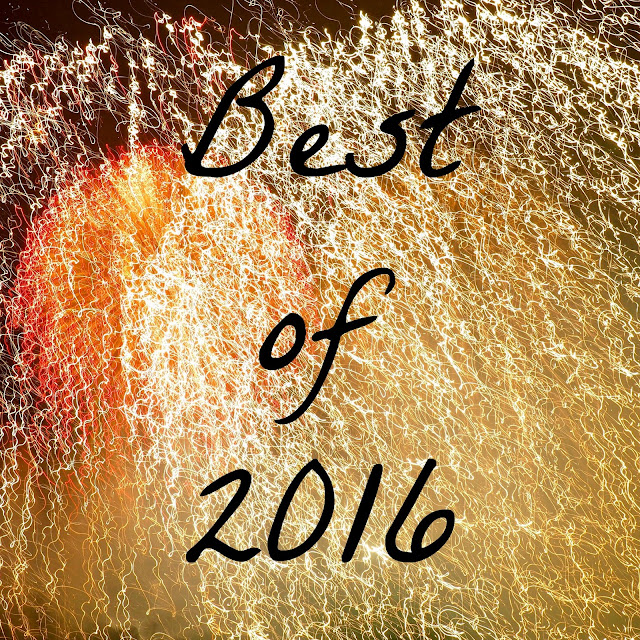 "Best of 2016" text on fireworks background