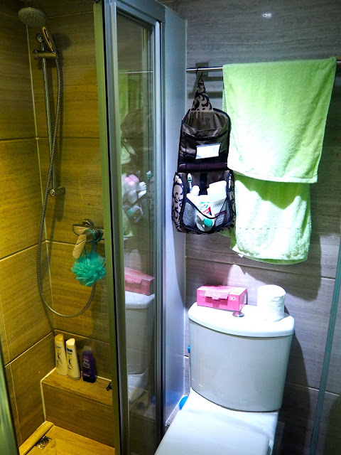 Bathroom in my studio apartment in Sham Shui Po, Kowloon, Hong Kong