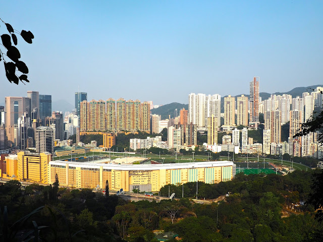 View of Happy Valley racecourse from Bowen Road, Hong Kong