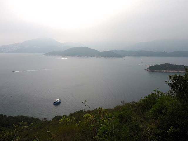 Ocean and island views from hiking trail on Sharp Island, Hong Kong