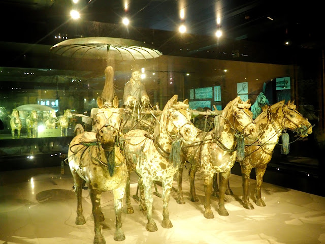 Bronze horses and chariot from the Terracotta Army, Xian, China