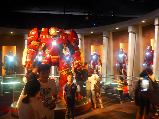 Iron Man suits in the Marvel hall, Shanghai Disneyland, China