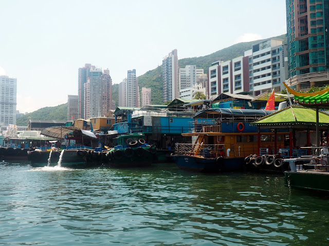 Boats in the harbour at Aberdeen, Hong Kong