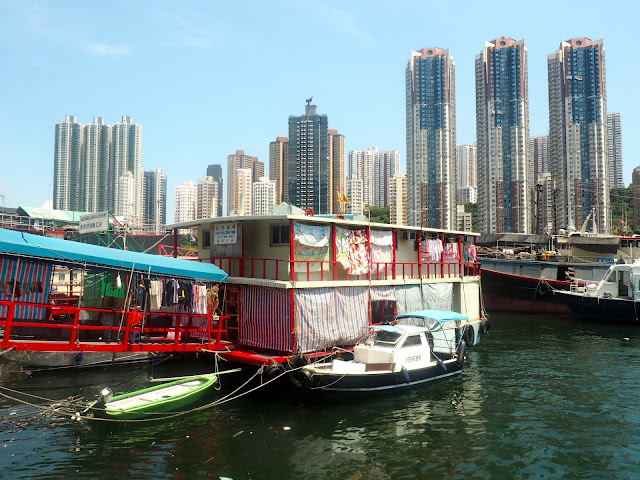 Docks along the promenade at Aberdeen, Hong Kong