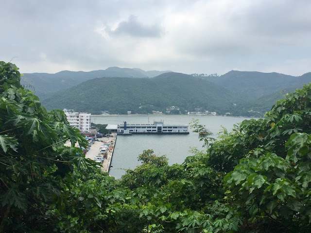 Views of Mui Wo ferry pier from the Lantau Trail from Mui Wo to Pui O, Hong Kong