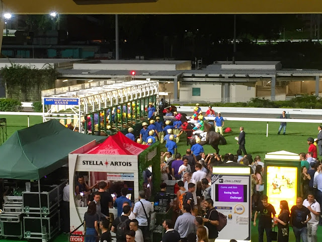 Wednesday night horse racing at Happy Valley, Hong Kong