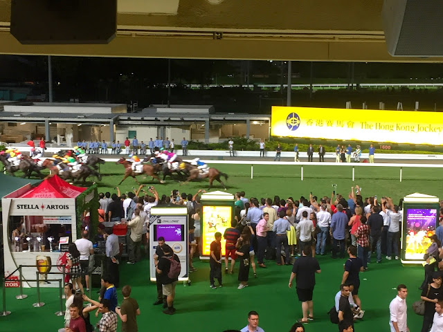 Wednesday night horse racing at Happy Valley, Hong Kong