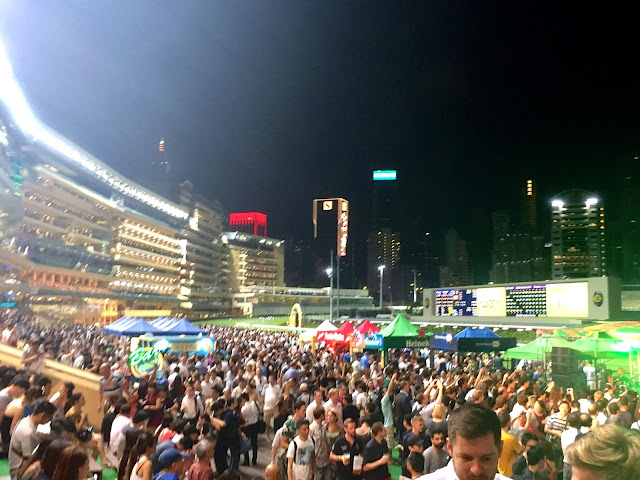 Wednesday night horse racing at Happy Valley, Hong Kong