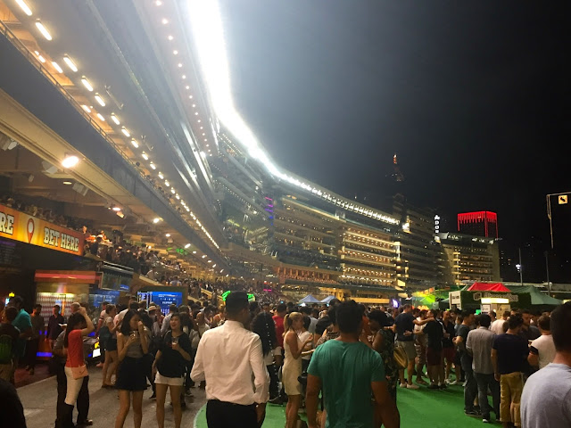 Wednesday night horse racing at Happy Valley, Hong Kong