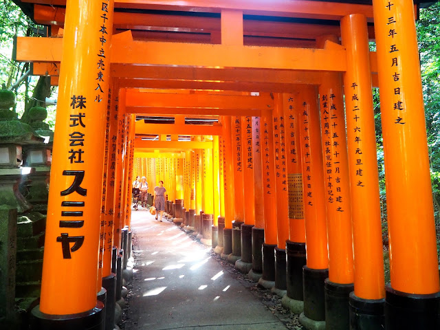 Vermillion gates at Fushimi Inari Taisha Shrine, Kyoto, Japan