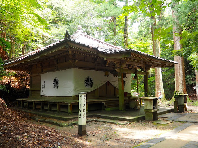 Shrine on the hiking path from Kurama to Kibune, Kyoto, Japan