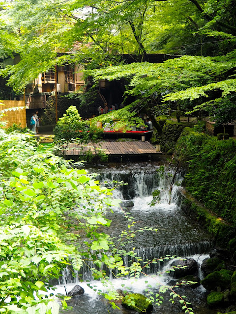 River near Kibune village, Kyoto, Japan