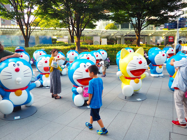 Doraemon statues in Roppongi Hills, Tokyo, Japan
