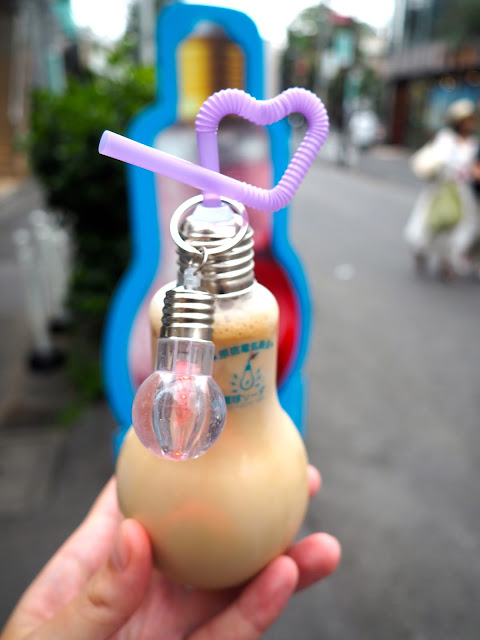 Lightbulb drink from Harajuku, Tokyo, Japan