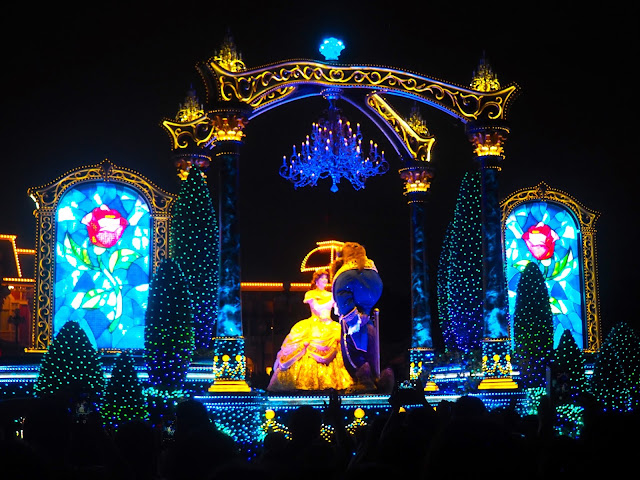 Beauty and the Beast float, Dreamlights parade, Tokyo Disneyland, Japan