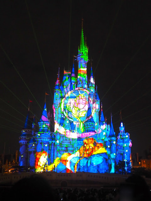 Once Upon A Time night show on the Cinderella Castle, Tokyo Disneyland, Japan