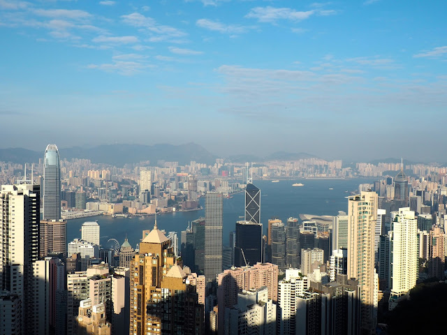 Hong Kong and Victoria Harbour view from The Peak