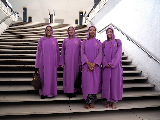 Robes to enter the National Mosque, Kuala Lumpur, Malaysia