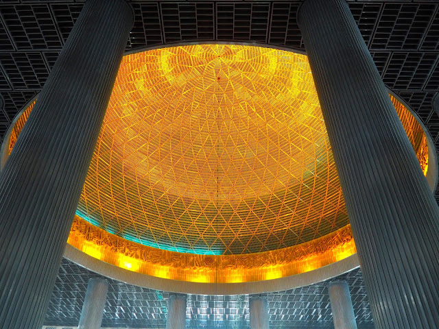 Dome inside Istiqlal Mosque, Jakarta, Indonesia