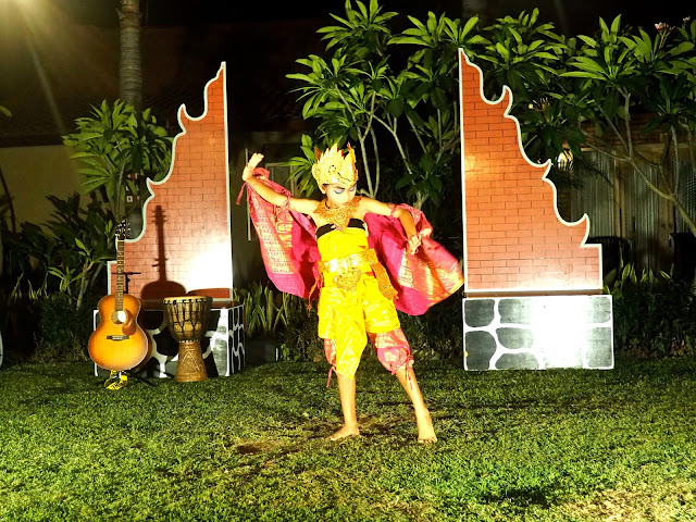 Traditional Balinese dance in Kubuku hotel, Pemuteran, Bali, Indonesia