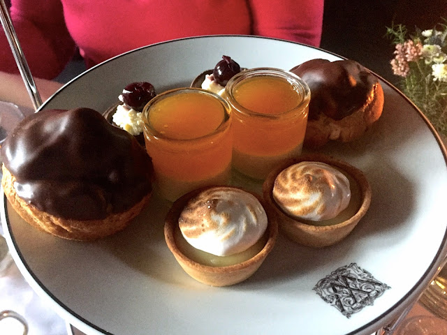 Cake platter for afternoon tea in The Witchery by the Castle, Edinburgh